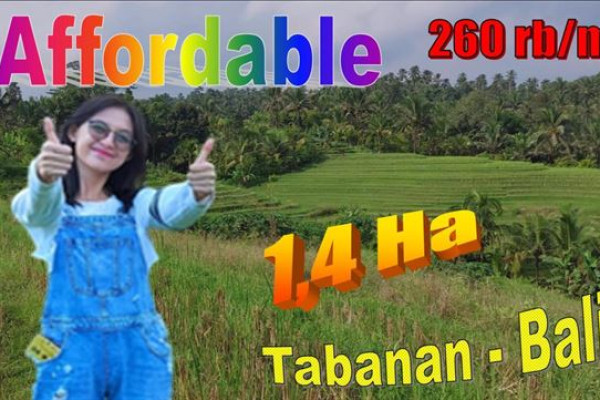 Exotic PROPERTY 14,200 m2 LAND IN TABANAN FOR SALE TJTB621