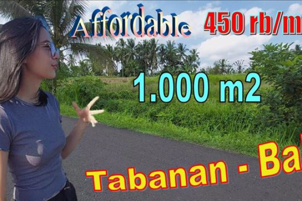 Magnificent 1,000 m2 LAND FOR SALE IN TABANAN TJTB629