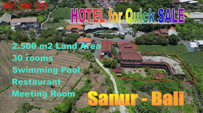 Affordable Land for sale Closed to Sanur Beach Free Building ex Hotel #2401HJ
